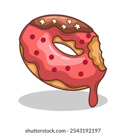 Delicious donut vector hand draw illustration