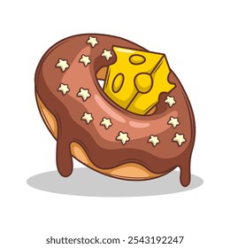 Delicious donut vector hand draw illustration