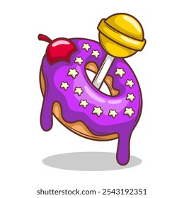 Deliciosa dout vetor mão desenhar ilustração
