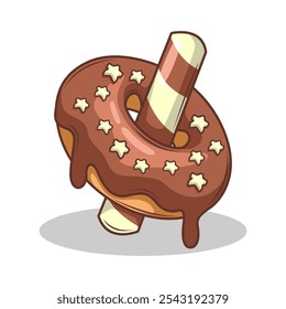 Delicious donut vector hand draw illustration