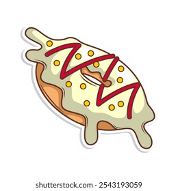 Delicious donut vector hand draw illustration