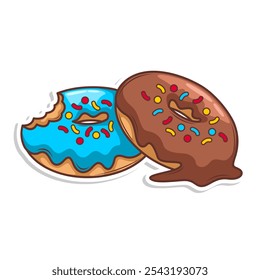Köstliche Donut Vektorgrafik