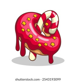 Delicious donut vector hand draw illustration