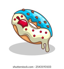 Delicious donut vector hand draw illustration
