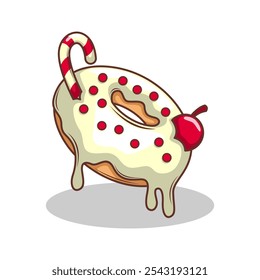 Delicious donut vector hand draw illustration