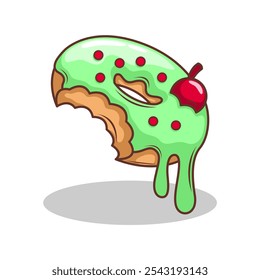 Delicious donut vector hand draw illustration