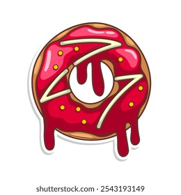 Delicious donut vector hand draw illustration