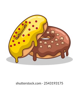 Delicious donut vector hand draw illustration