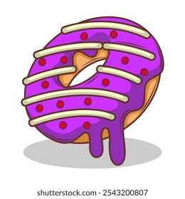 Delicious donut vector hand draw illustration

