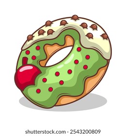 Delicious donut vector hand draw illustration

