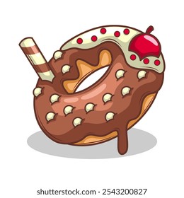 Köstliche Donut Vektorgrafik


