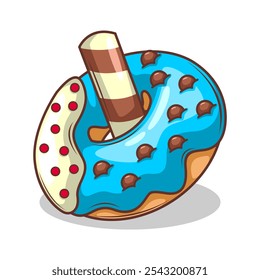Deliciosa dout vetor mão desenhar ilustração

