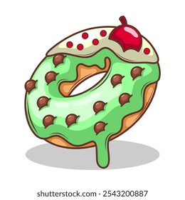 Delicious donut vector hand draw illustration

