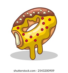 Delicious donut vector hand draw illustration

