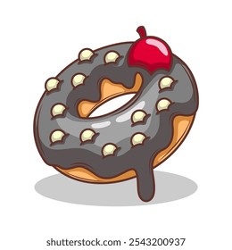 Delicious donut vector hand draw illustration

