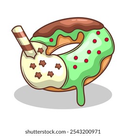 Deliciosa dout vetor mão desenhar ilustração

