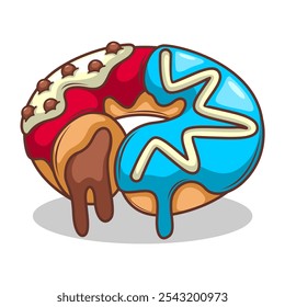 Deliciosa dout vetor mão desenhar ilustração

