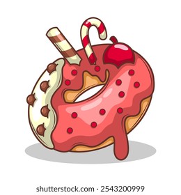 Köstliche Donut Vektorgrafik

