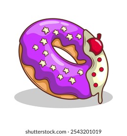 Delicious donut vector hand draw illustration

