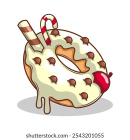 Deliciosa dout vetor mão desenhar ilustração

