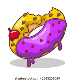 Delicious donut vector hand draw illustration


