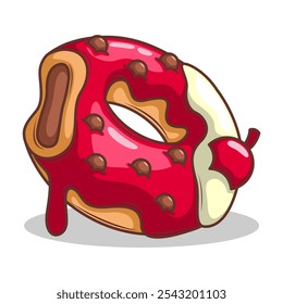 Delicious donut vector hand draw illustration

