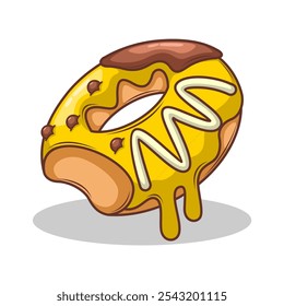 Delicious donut vector hand draw illustration

