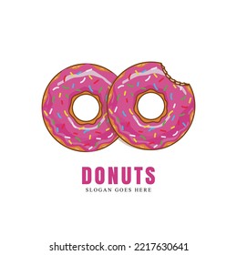 Delicious donut vector. Pink donut 3D vector illustration