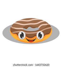 delicious donuts cartoon vector design