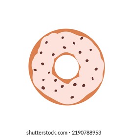 Delicious donuts delivery service. Pastry and bakery products shipping vector illustration