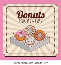 delicious donuts design, vector illustration eps10 graphic 