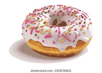 delicious and delicious donuts full of toppings