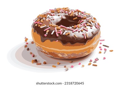 delicious and delicious donuts full of toppings