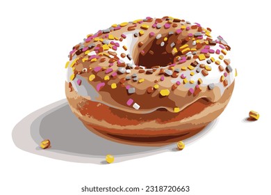 delicious and delicious donuts full of toppings