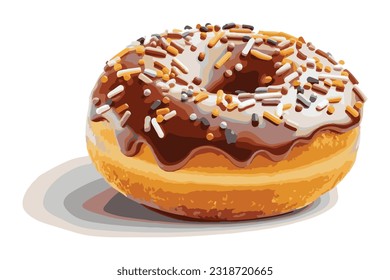 delicious and delicious donuts full of toppings