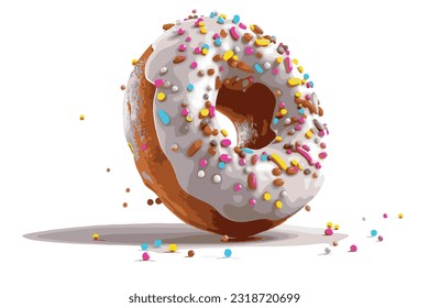 delicious and delicious donuts full of toppings