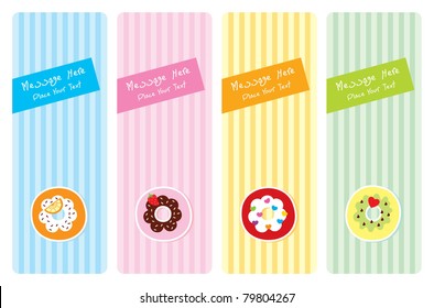 delicious donuts greeting tag