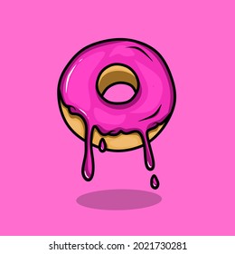 delicious donuts illustration for menu book, poster or sticker. 