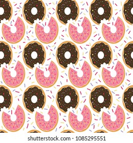 delicious donuts seamless pattern 