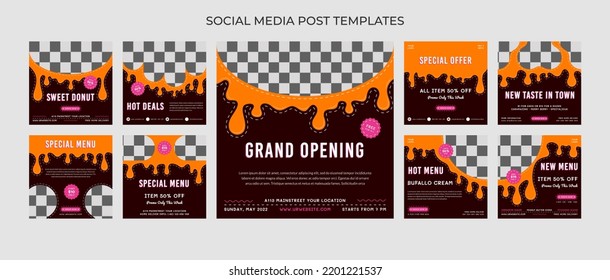 Delicious Donuts Social Media Template Collection