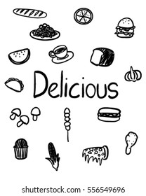 Delicious doodle (Vector art)