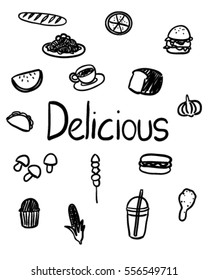 Delicious doodle (Vector art)