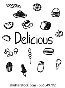 Delicious doodle (Vector art)