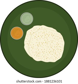 Delicious Dosa ,illustration, Vector On White Background.