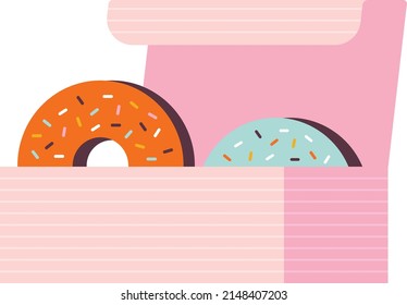 Delicious Doughnut Collection Concept Illustration