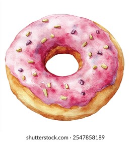 deliciosa aquarela rosca clipart ilustração