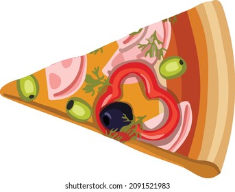 Deliciosa rebanada de pizza con queso 