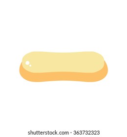 delicious eclair icon. vector illustration