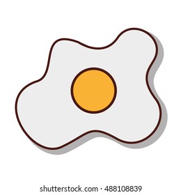 delicious egg fried icon vector illustration design