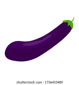 Delicioso ícono de berenjena. Ilustración del vector